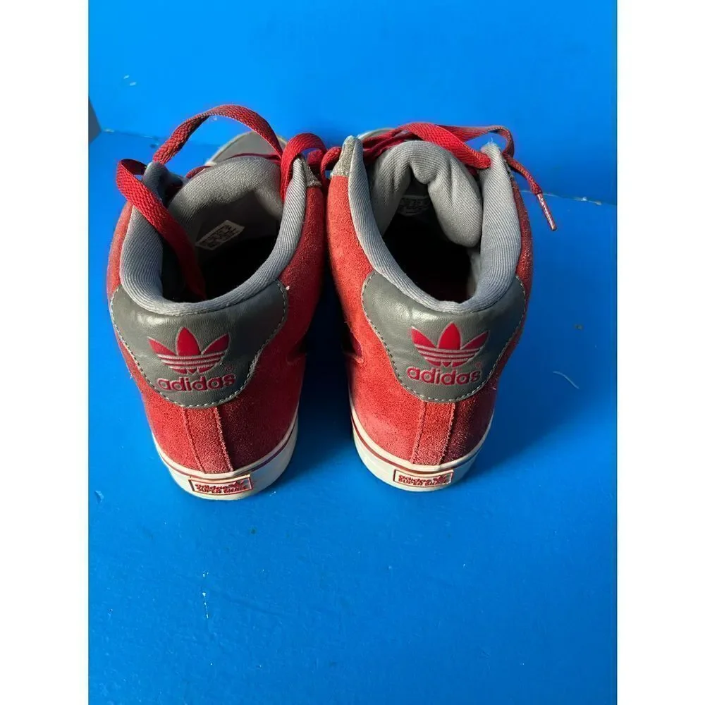 Adidas Top Court Hi BaseBall stich sneakers 10.5  SSV038001 Gray/Red